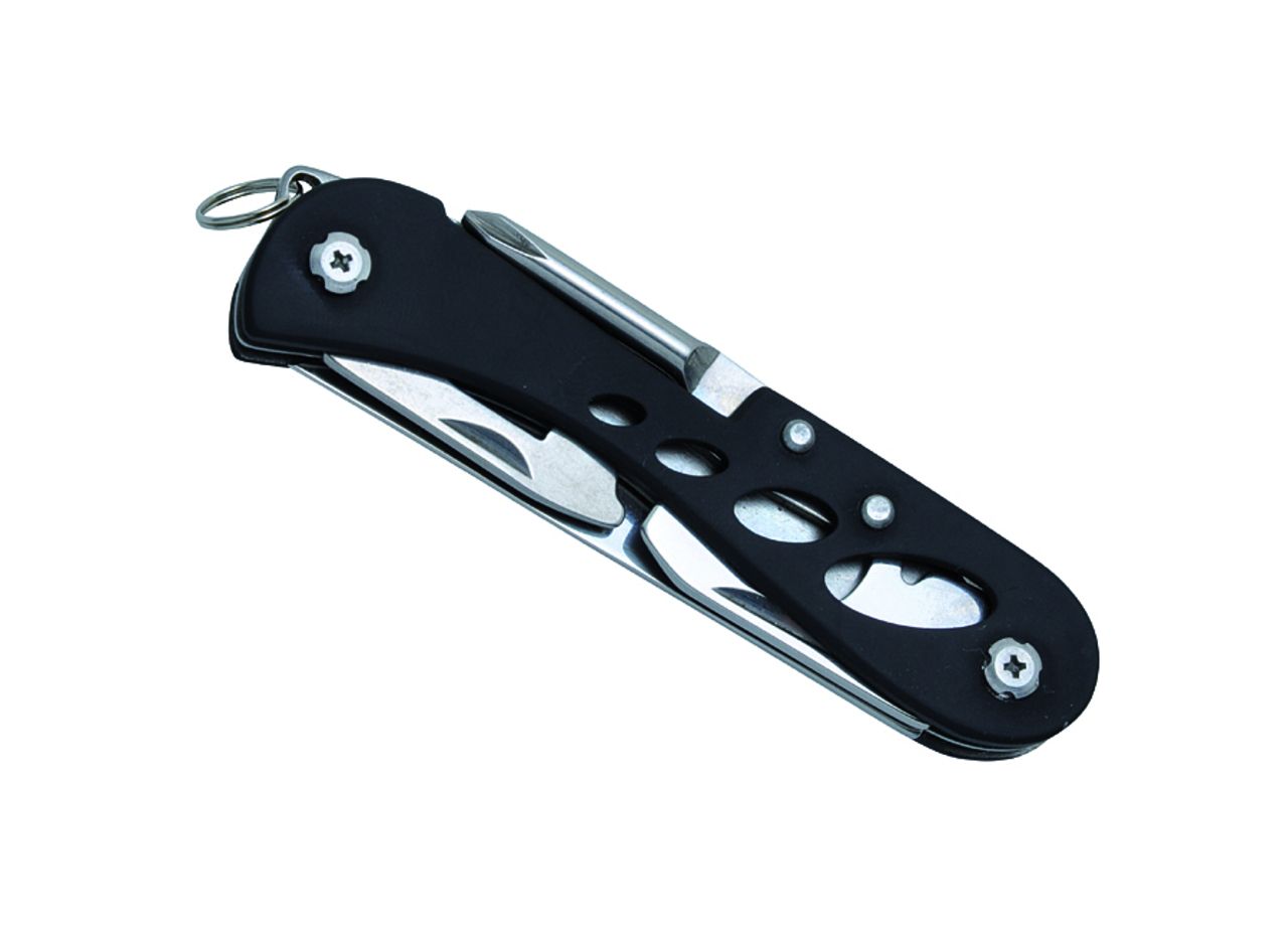 Multifunction knife 'Barrow', 7 functions, black - Knives - Multitools ...